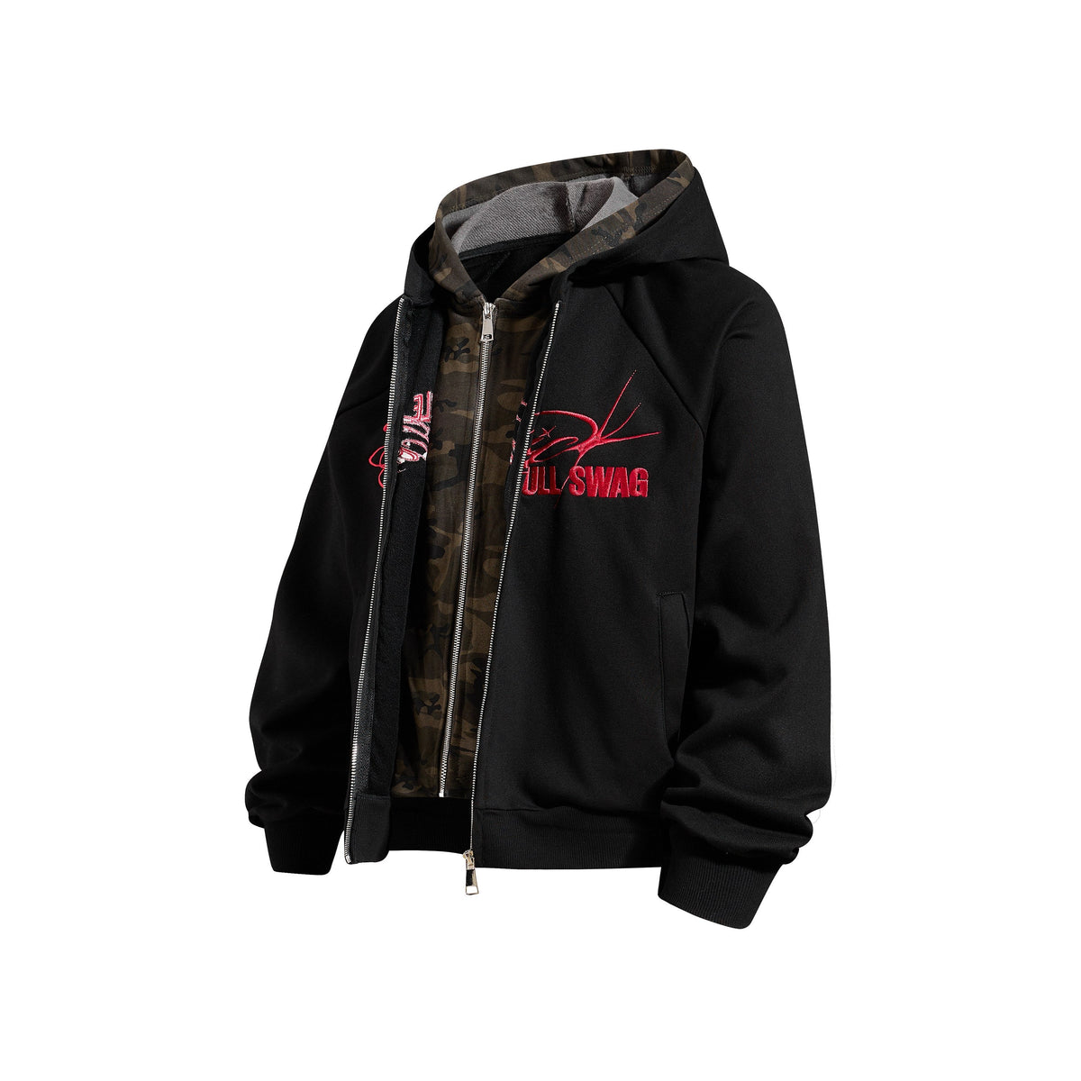 Madxmarx Hustle Script Zip-Up Hoodie