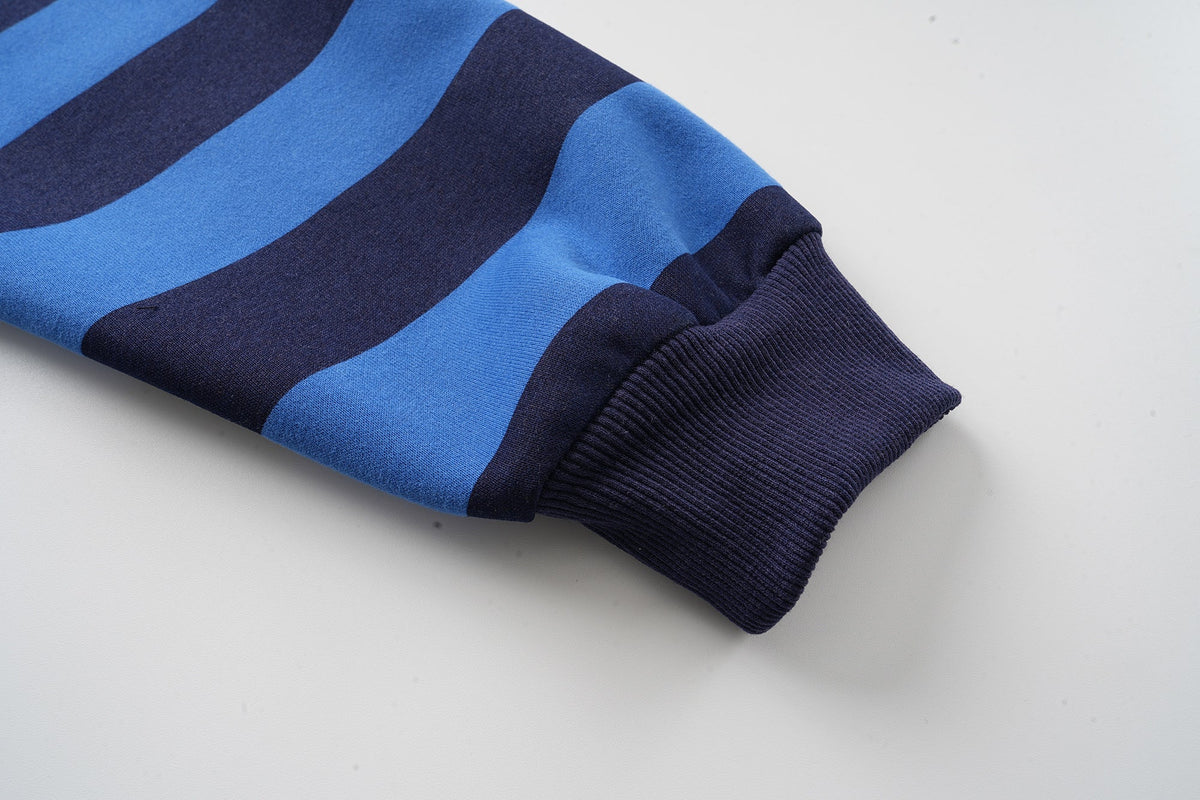 Madxmarx Striped Zip Hoodie