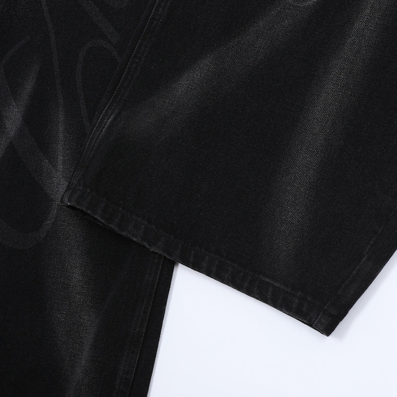 Madxmarx Script Logo Wide-Leg Jeans