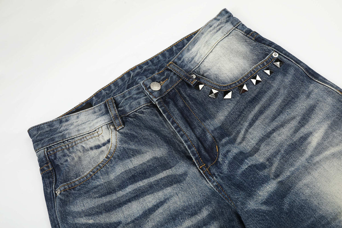 Madxmarx Studded Vintage Wash Jeans