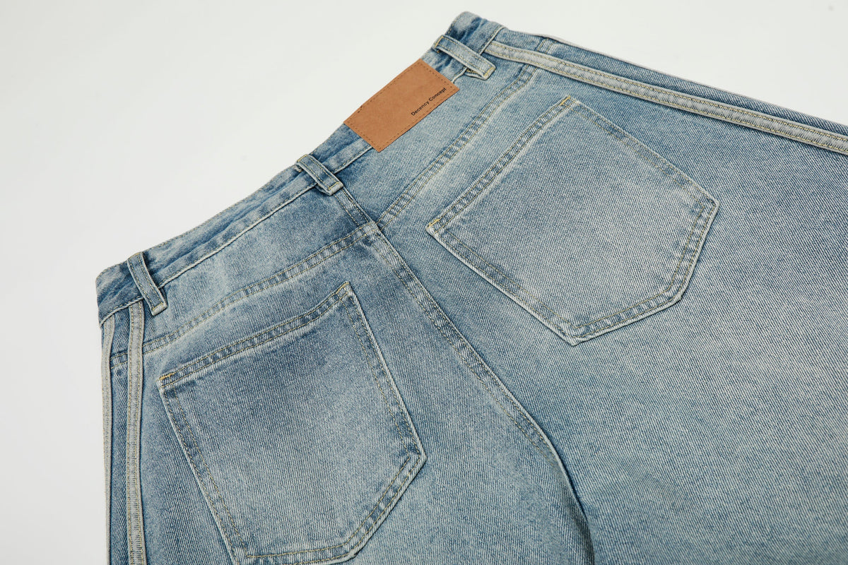 Jean coupe tonneau délavé clair Madxmarx