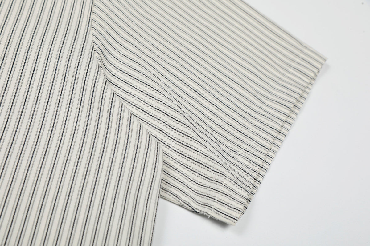 Madxmarx “Pinstripe Patch Graphic Shirt”