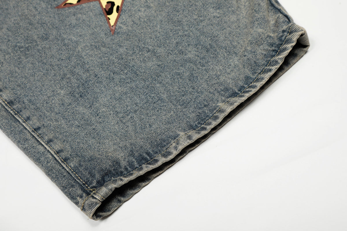 Jeans larges à motif léopard Madxmarx Star