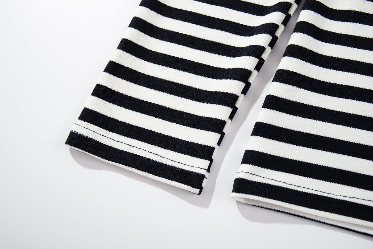 Madxmarx Striped Graphic Long Sleeve