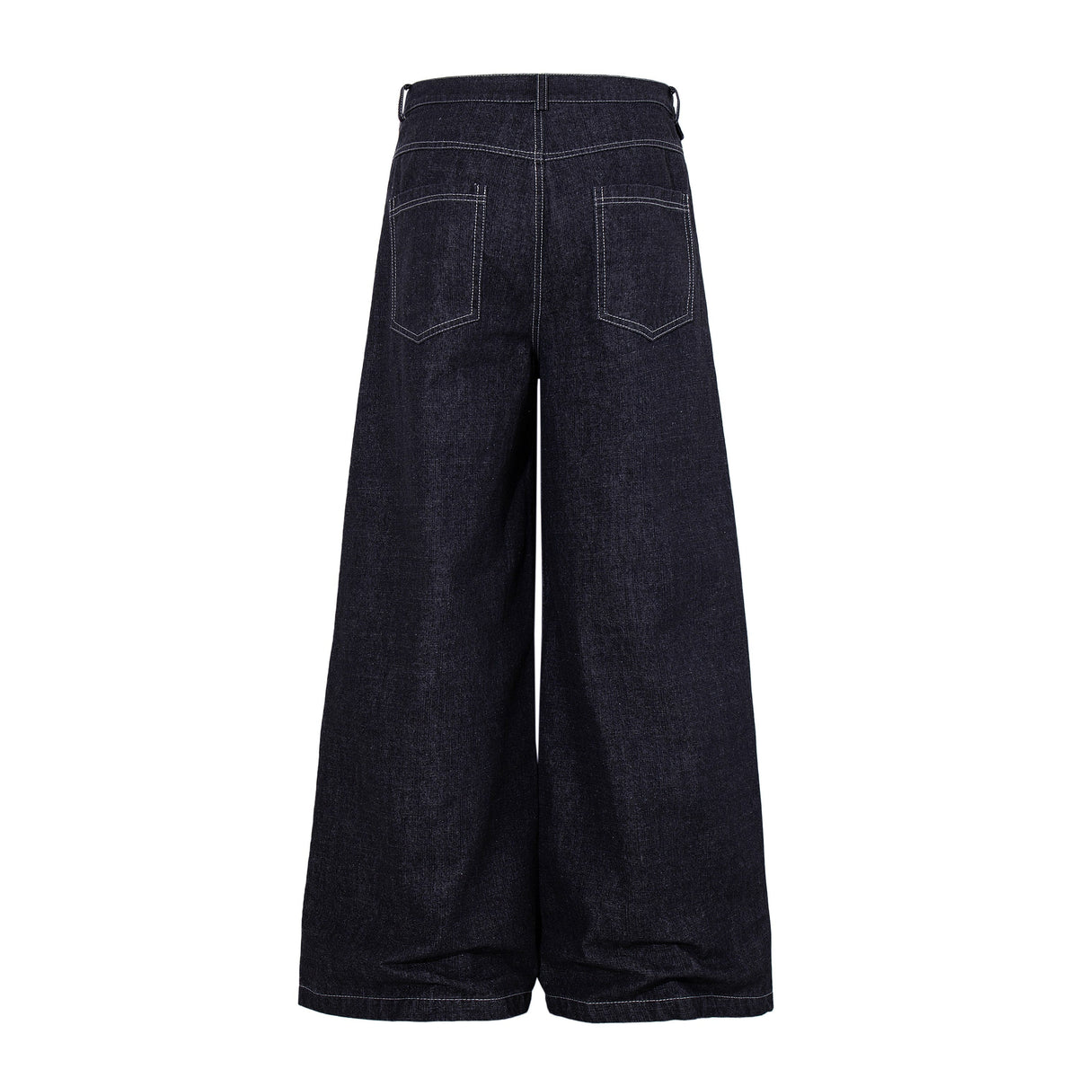 Madxmarx Asymmetric Button Wide-Leg Jeans