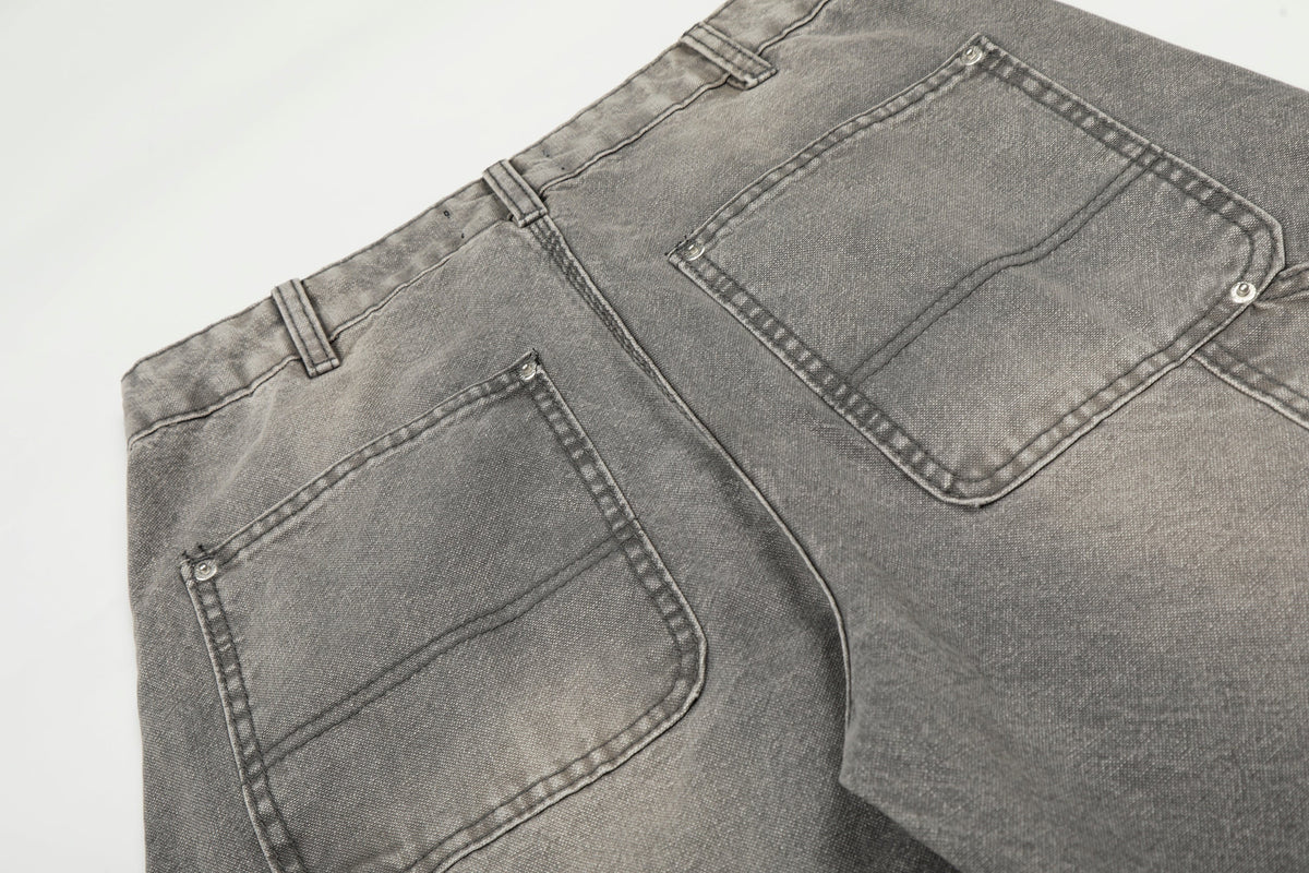 Madxmarx Gewaschene Utility-Jeans im Used-Look