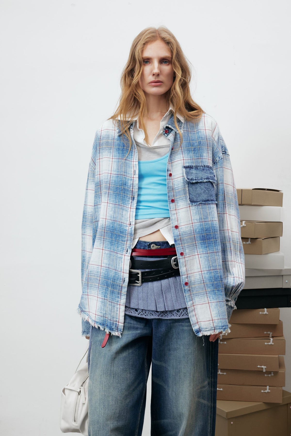 Madxmarx Vintage Plaid Flannel Shirt
