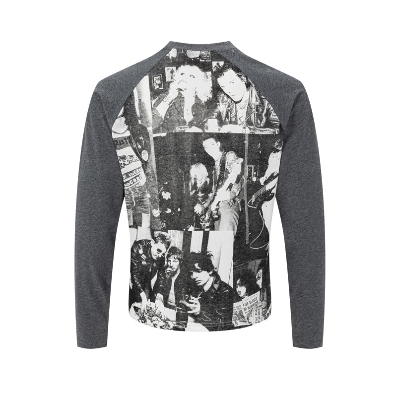 Madxmarx Collage Graphic Raglan Long Sleeve Tee
