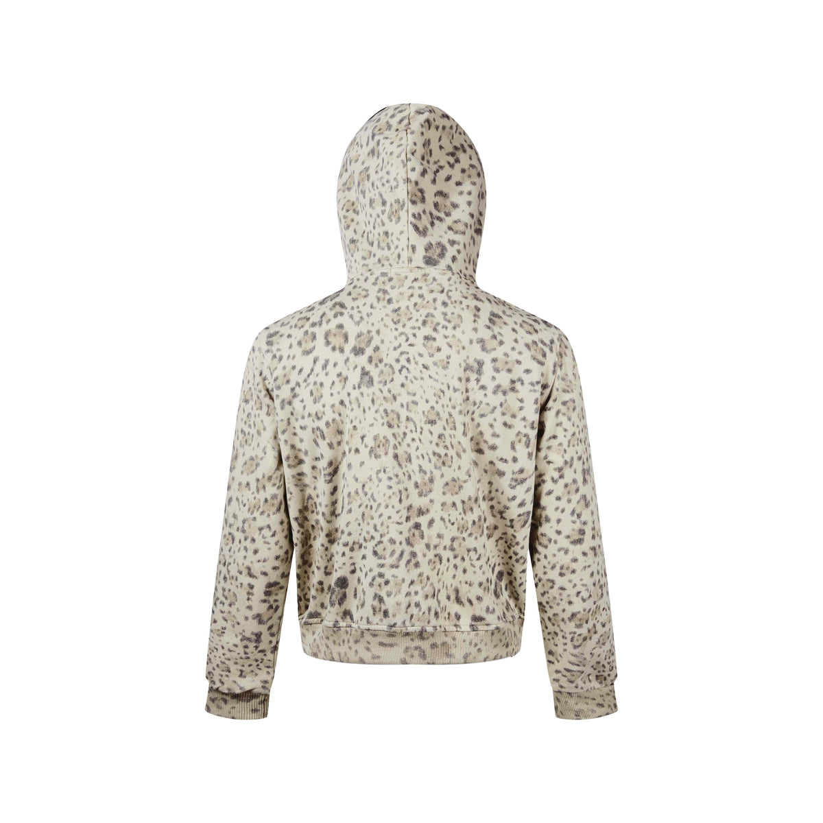 Madxmarx Leopard Graphic Zip-Up Hoodie