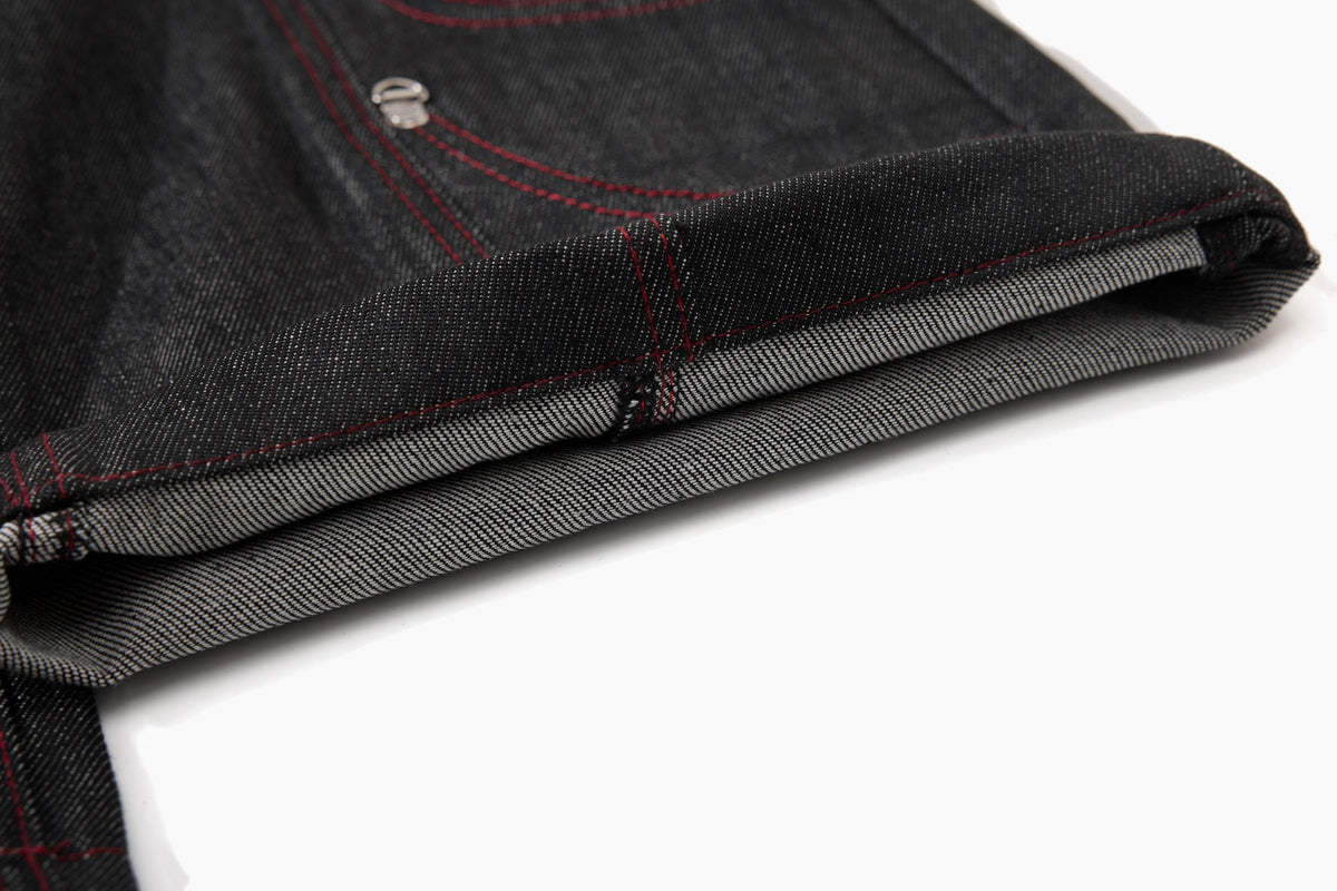 Pantalon en jean à poches multiples surpiqué Madxmarx