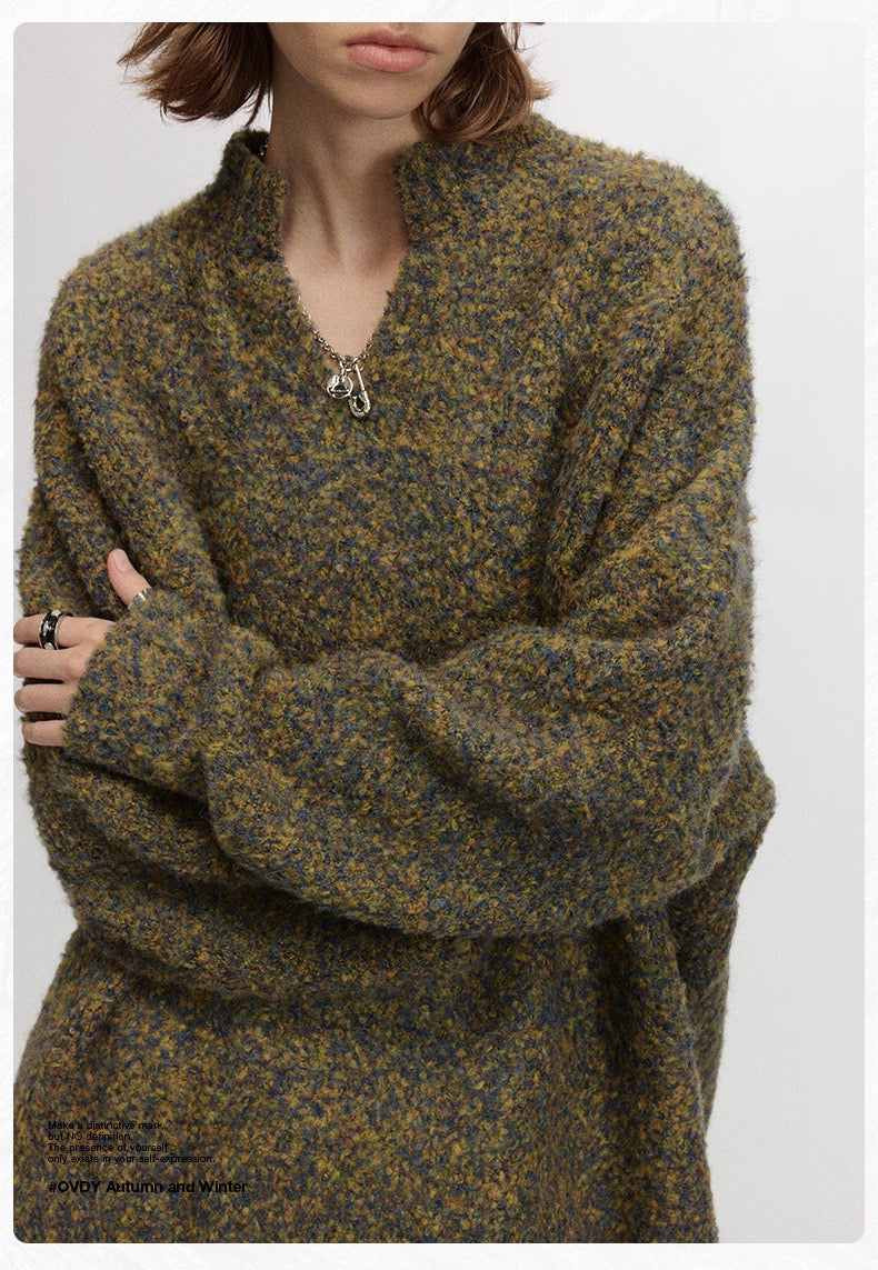 Madxmarx Small V-Neck Loose Sweater