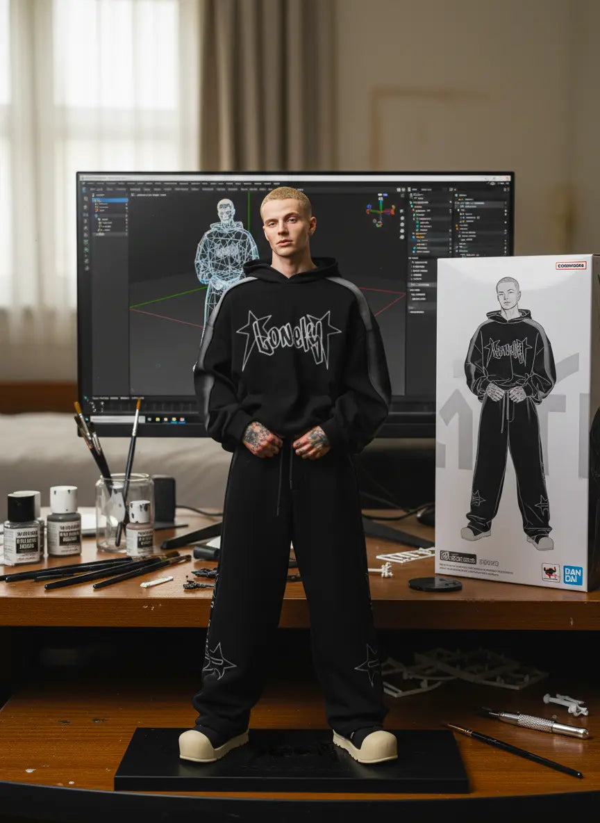 Stitching Spray-Painted Hoodies