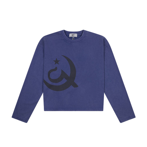 Camiseta de Manga Longa Madxmarx Archival Graphic Heavyweight - M / Azul