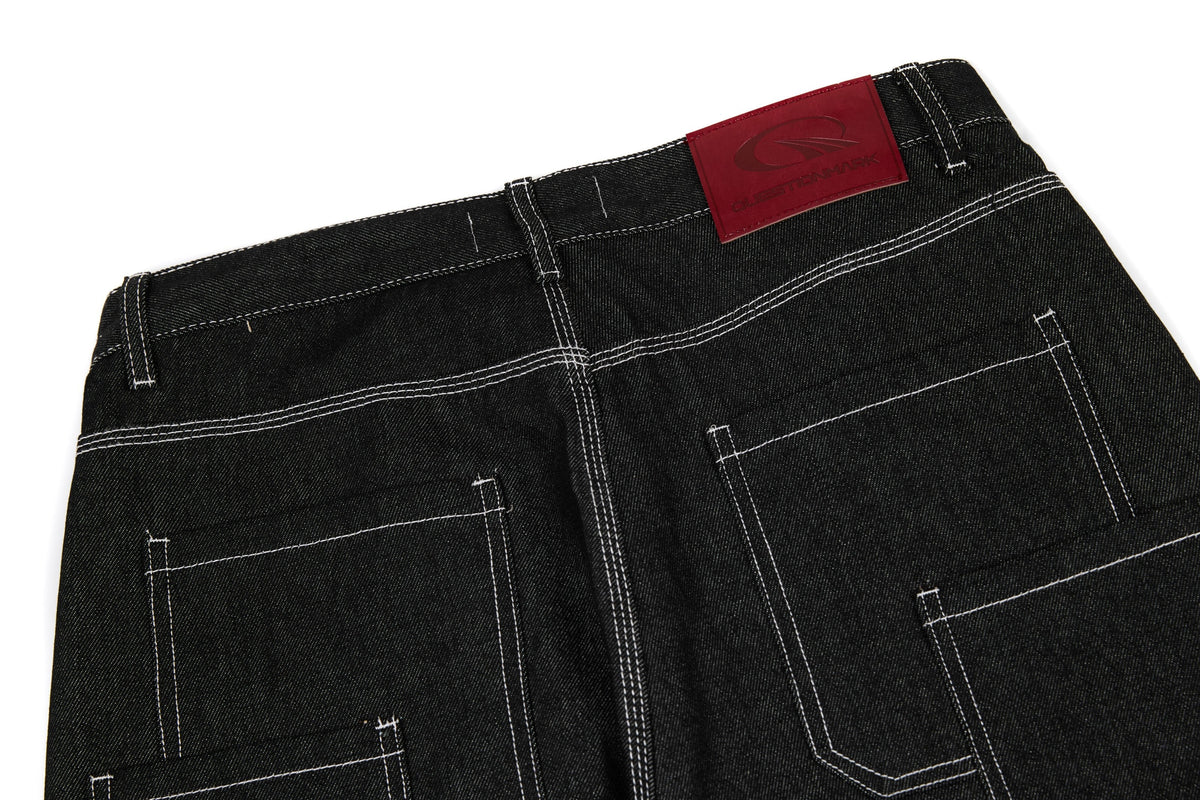 Pantalon large en jean à empiècements Madxmarx