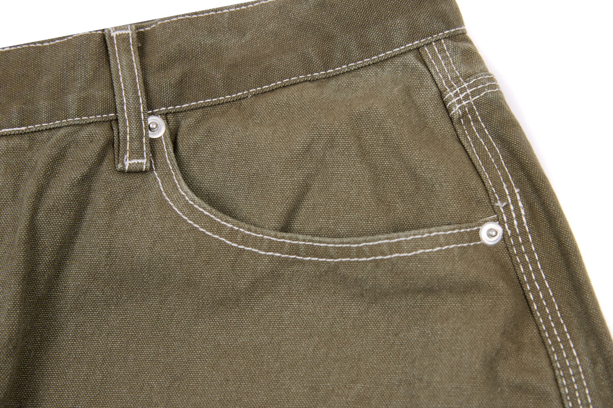 Pantalon en jean coupe tonneau à surpiqûres contrastantes Madxmarx