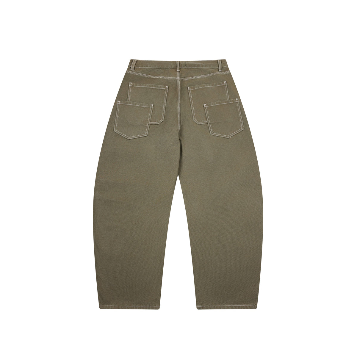 Pantalon en jean coupe tonneau à surpiqûres contrastantes Madxmarx