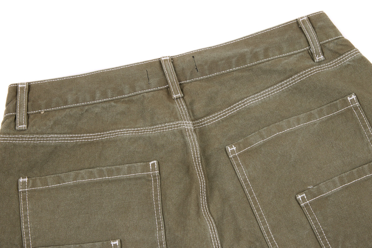 Pantalon en jean coupe tonneau à surpiqûres contrastantes Madxmarx