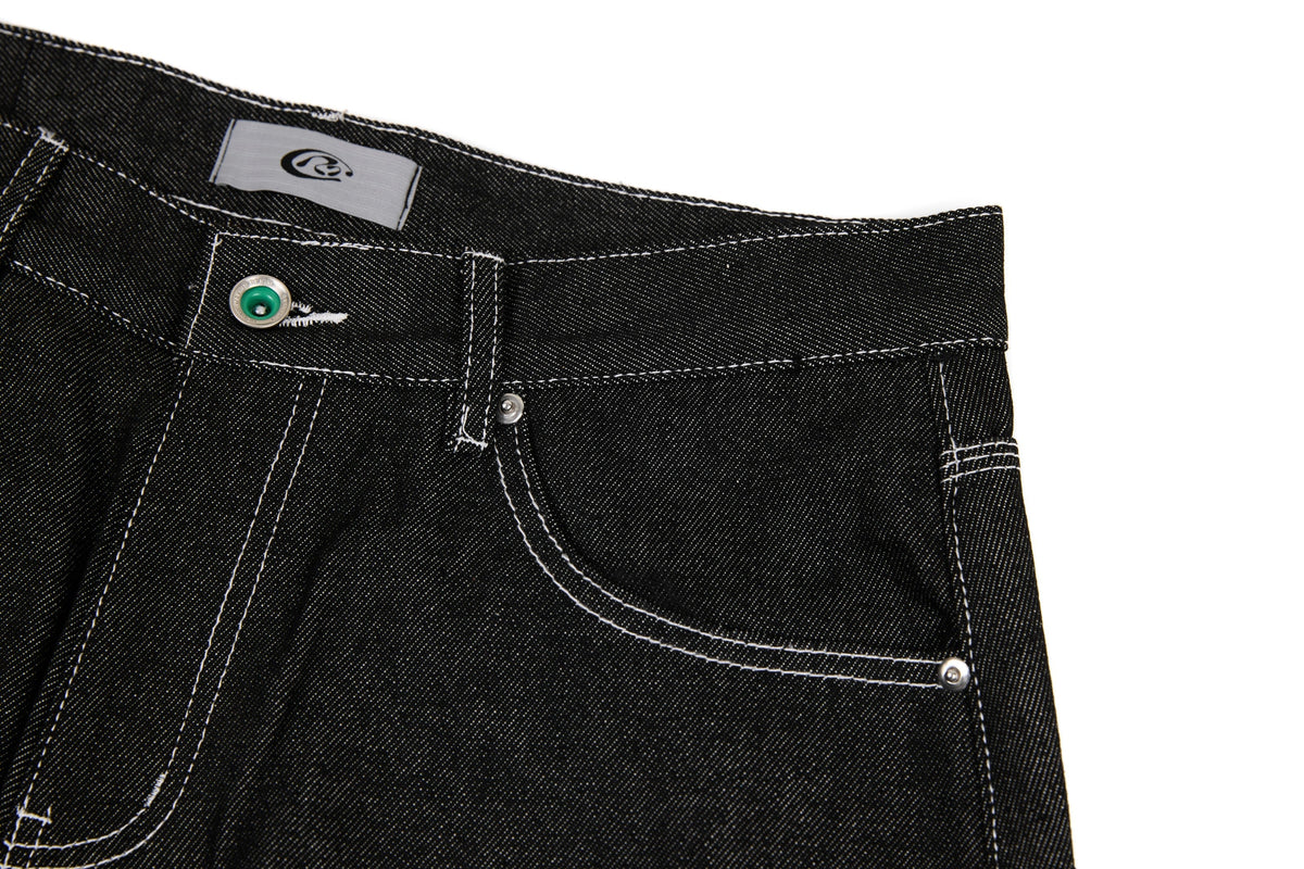Jean barrel denim à coutures épaisses Madxmarx