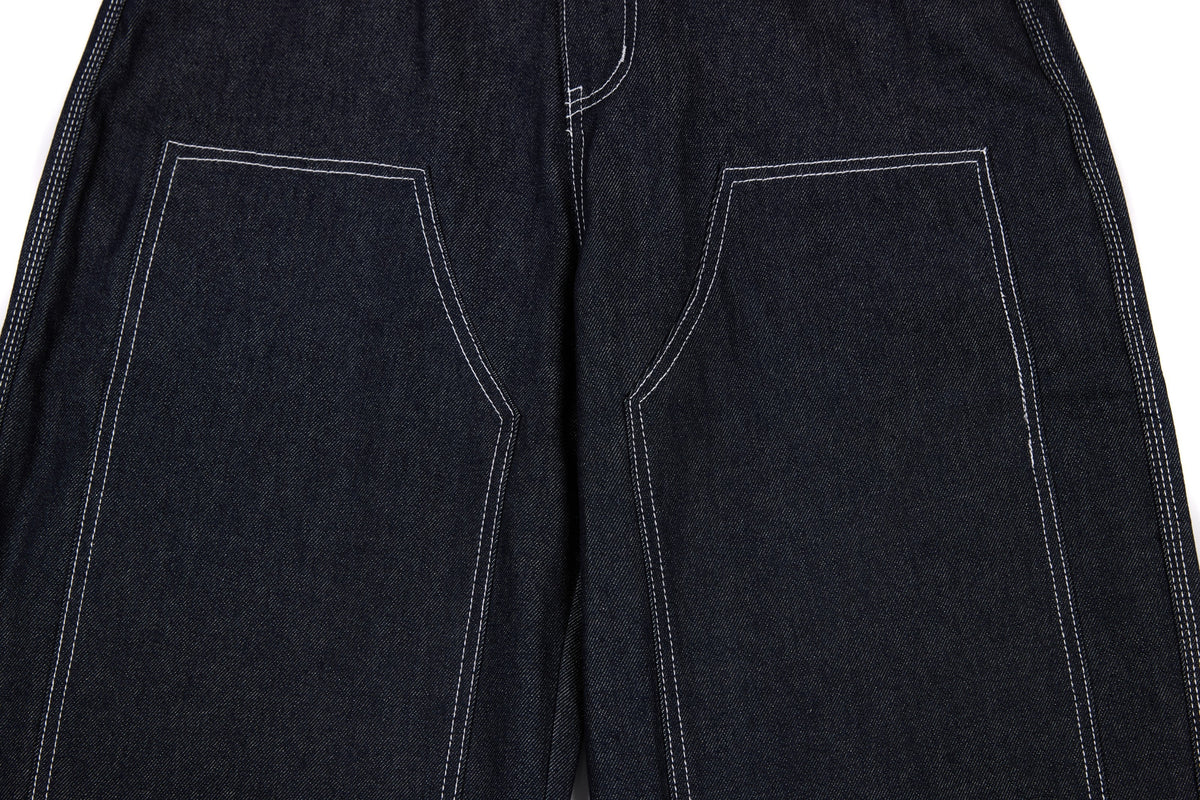 Madxmarx Panel-Stitch Wide-Leg Denim Pants