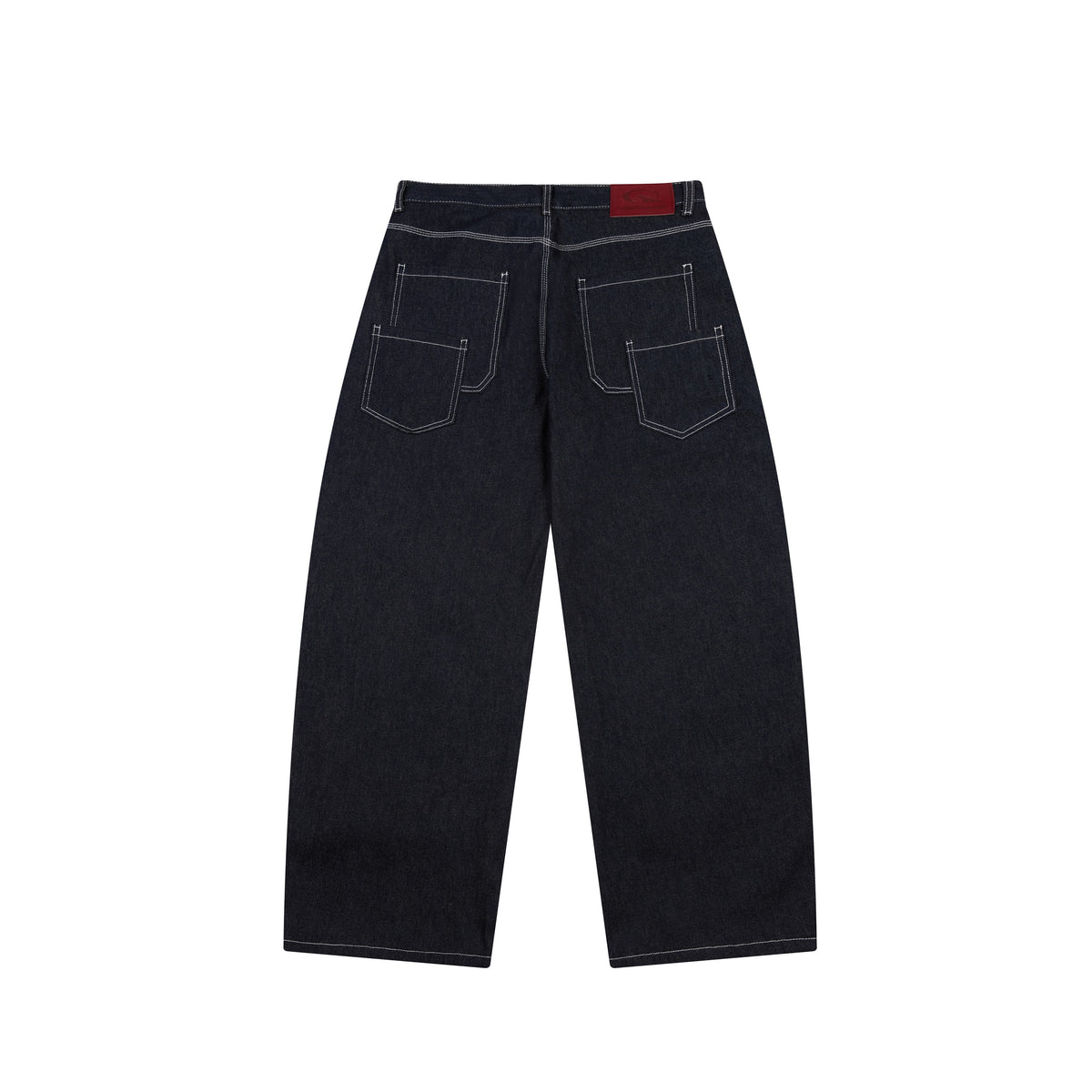 Madxmarx Panel-Stitch Wide-Leg Denim Pants