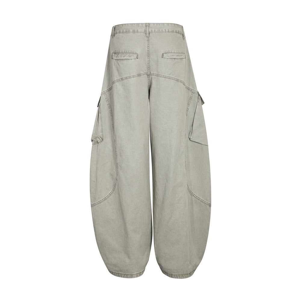 Pantalones de pernera ancha con paneles cur vos Madxmarx