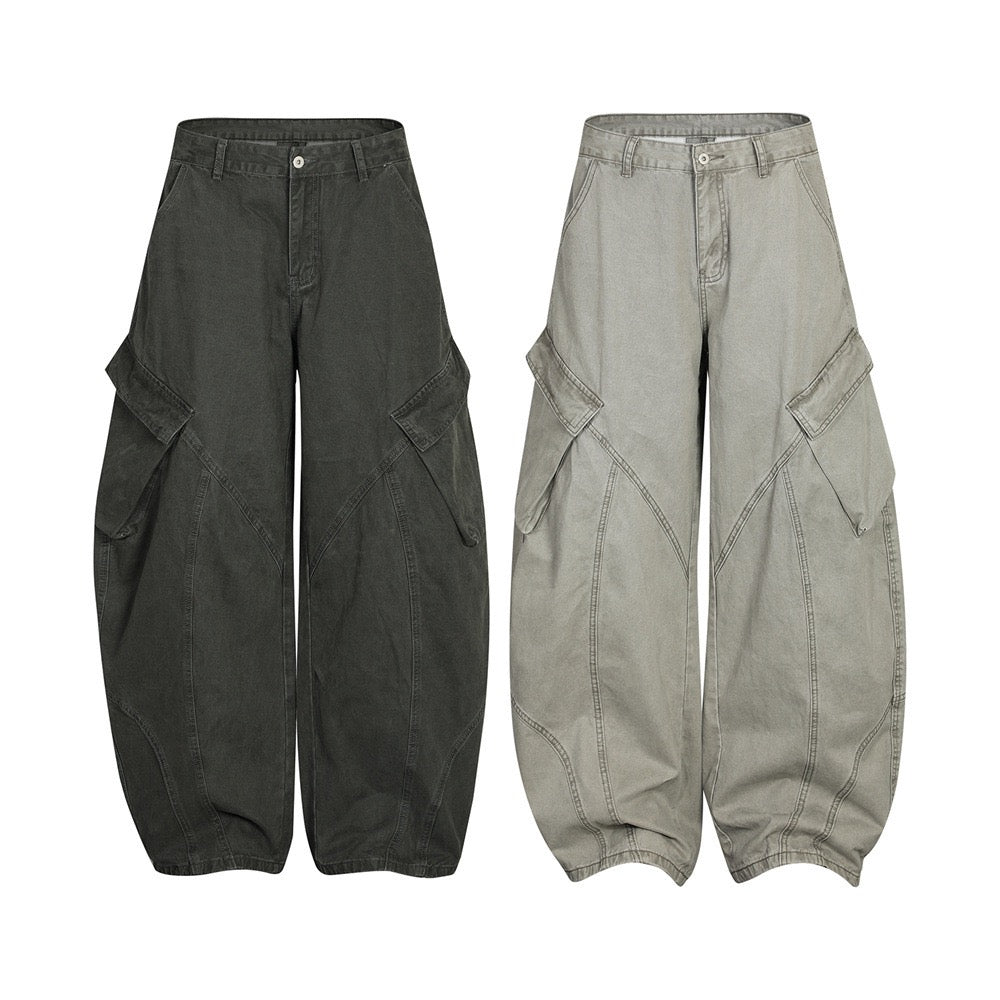 Pantalones de pernera ancha con paneles cur vos Madxmarx