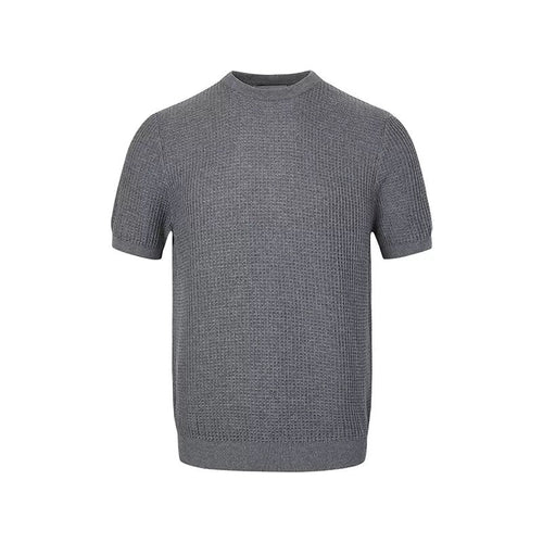 Madxmarx Minimalistischer Strickpullover mit kurzen Ärmeln - M / Grau