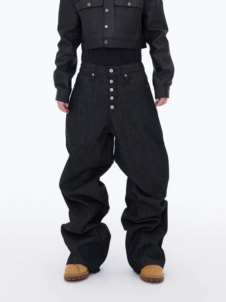 Madxmarx High-Rise Jeans mit Knopfleiste