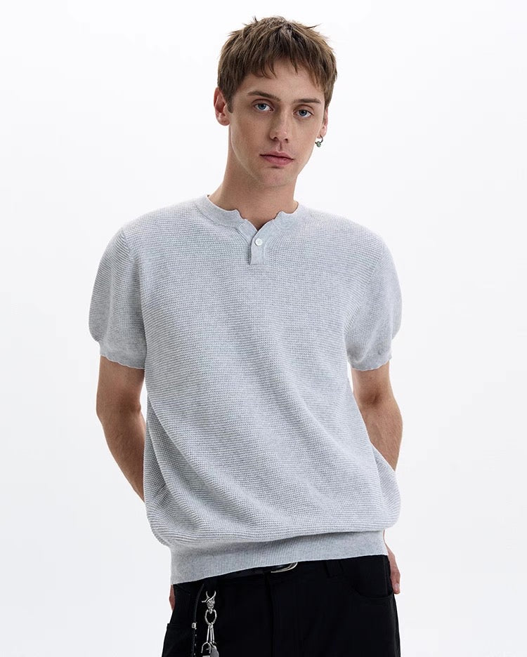Madxmarx Textured Knit Short Sleeve Tee