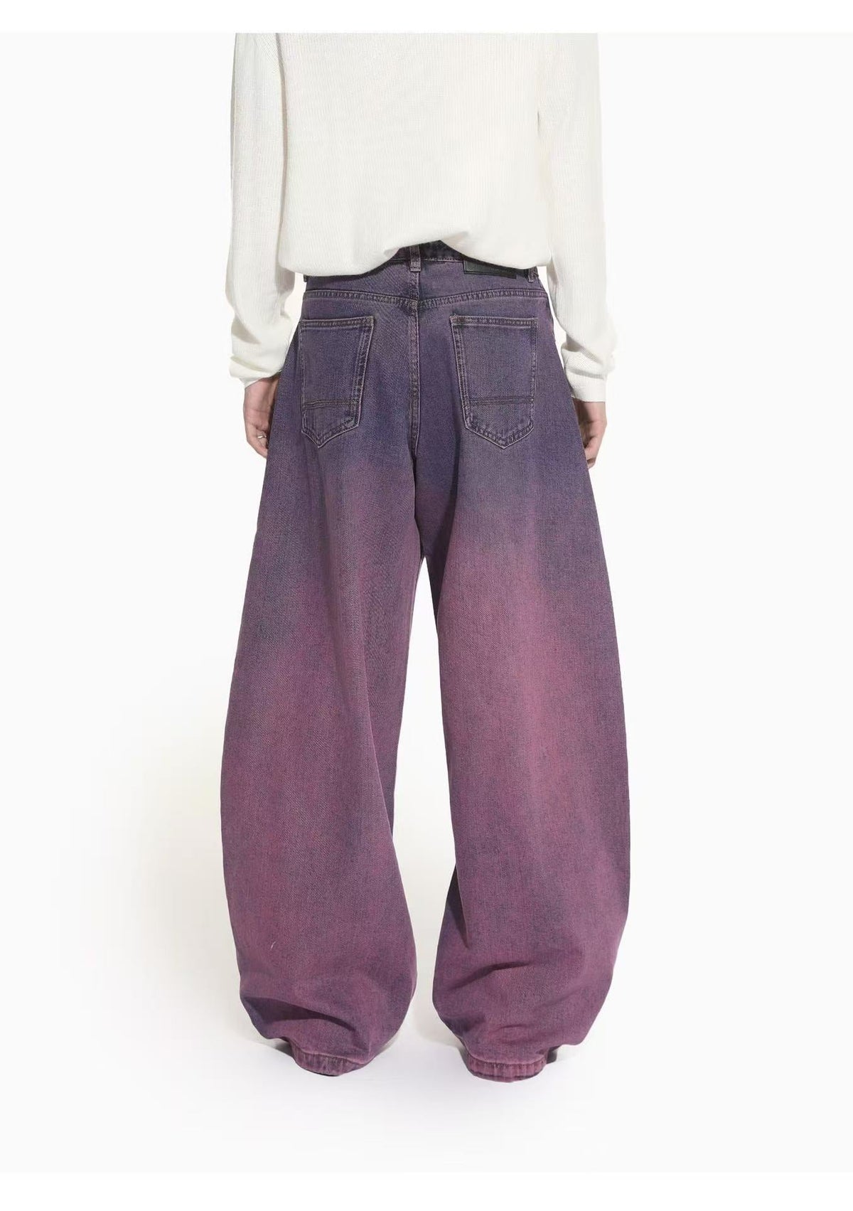 Madxmarx Gradient Washed Wide-Leg Jeans