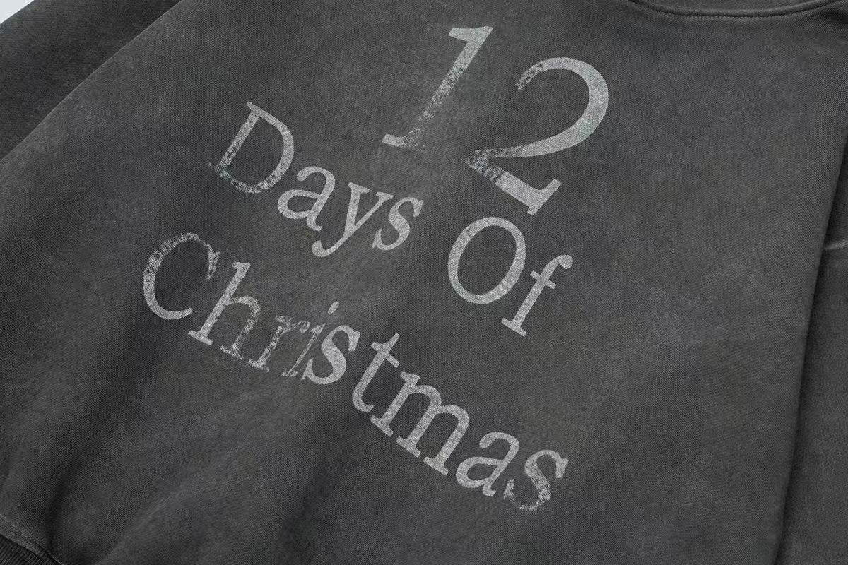 Madxmarx “12 Days of Christmas” Vintage Pullover Hoodie