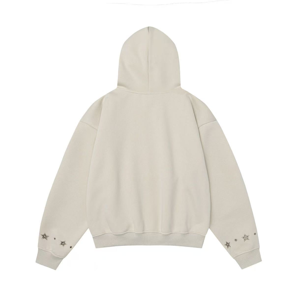 Madxmarx Star-Studded Graphic Pullover Hoodie
