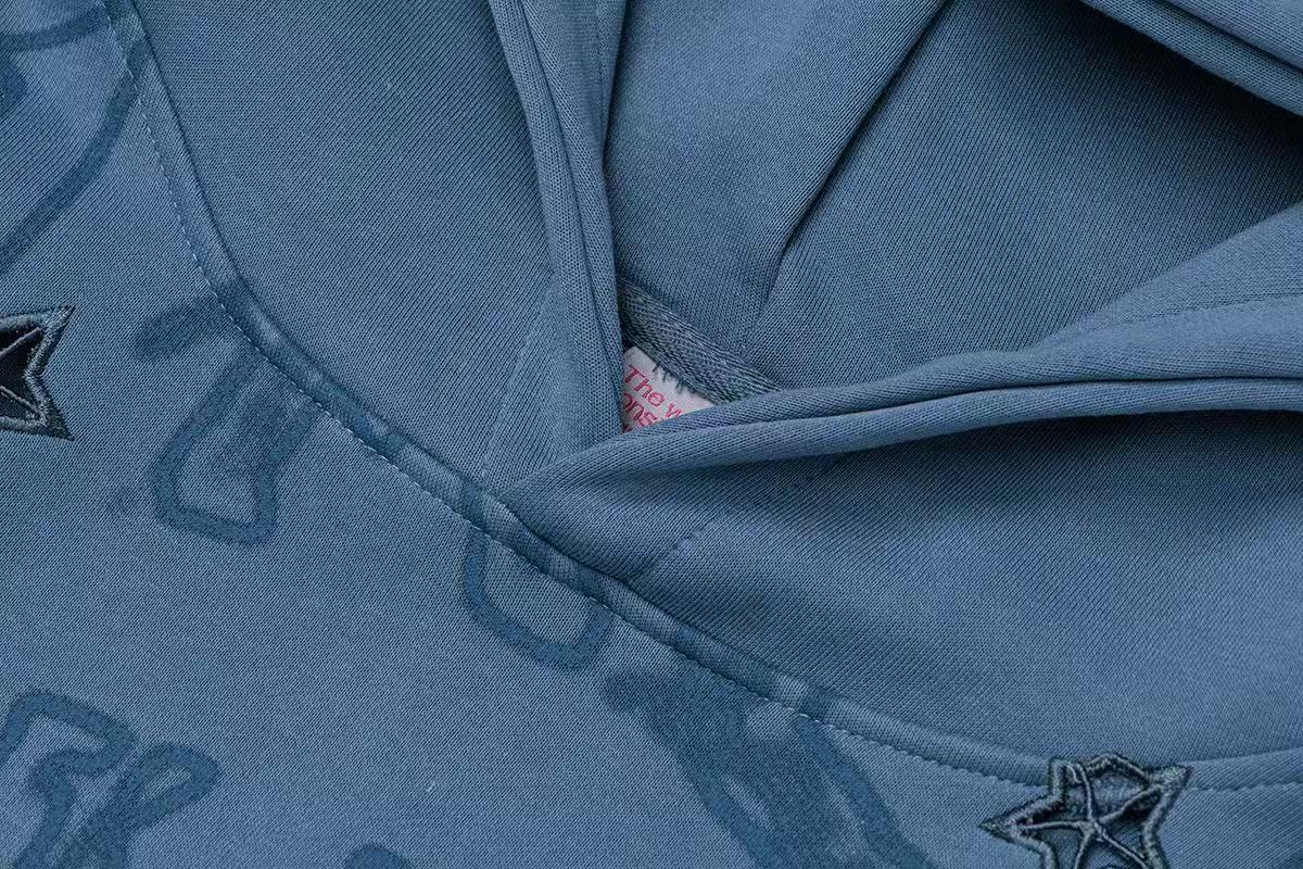 Madxmarx Star-Studded Graphic Pullover Hoodie