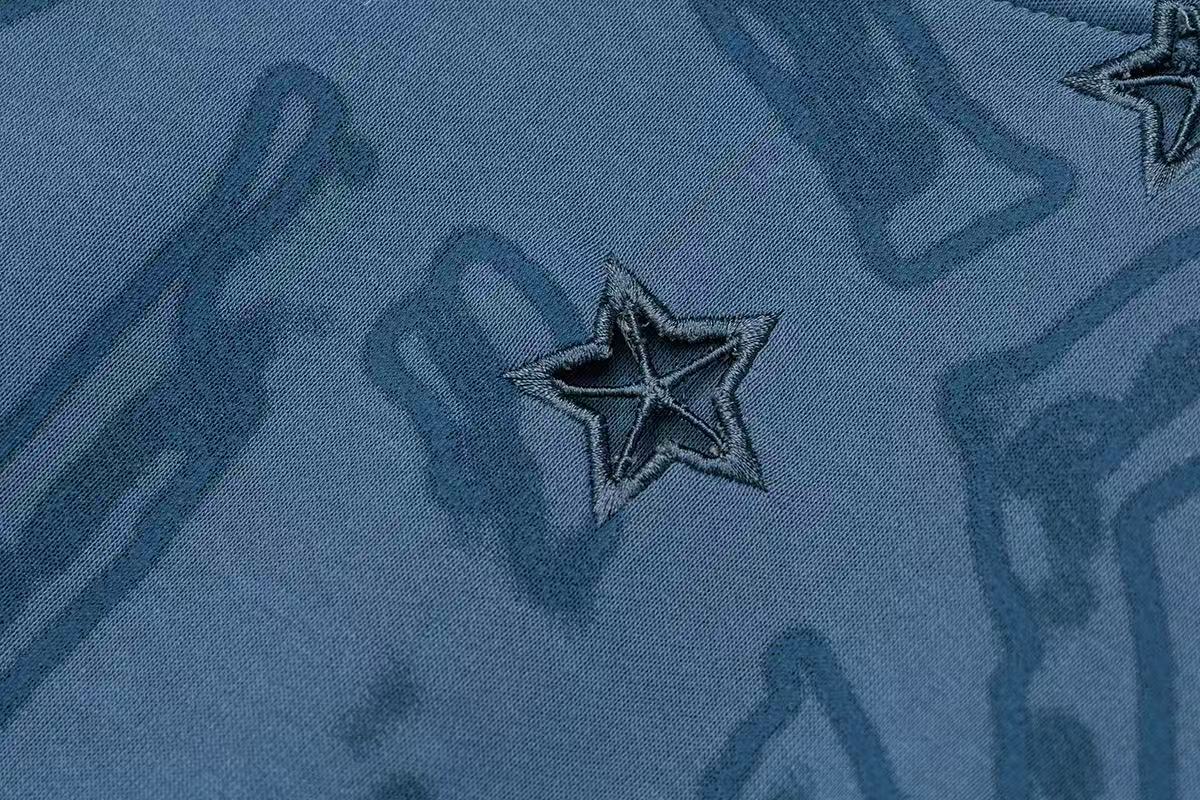Madxmarx Star-Studded Graphic Pullover Hoodie