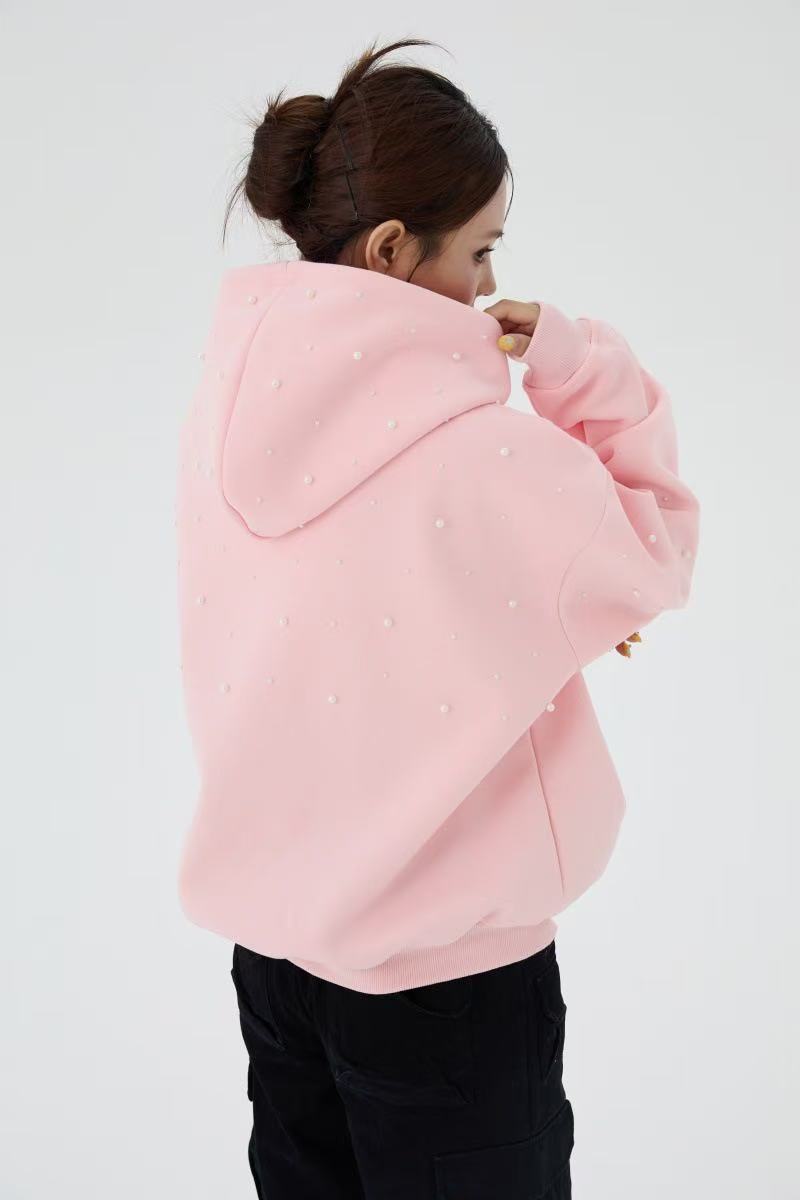 Madxmarx Rhinestone Script Pullover Hoodie