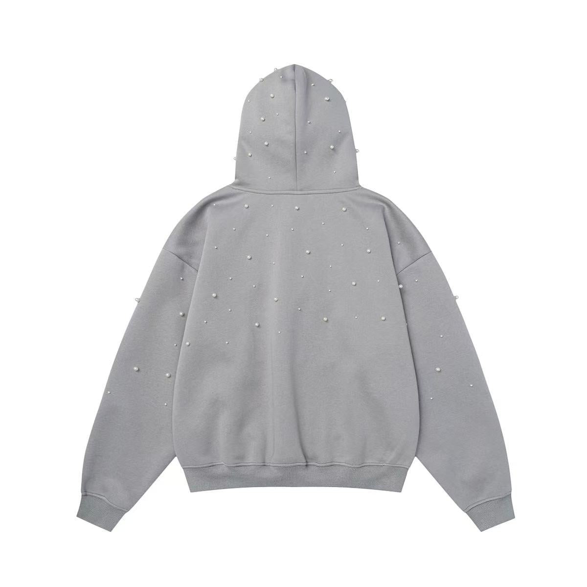 Madxmarx Rhinestone Script Pullover Hoodie