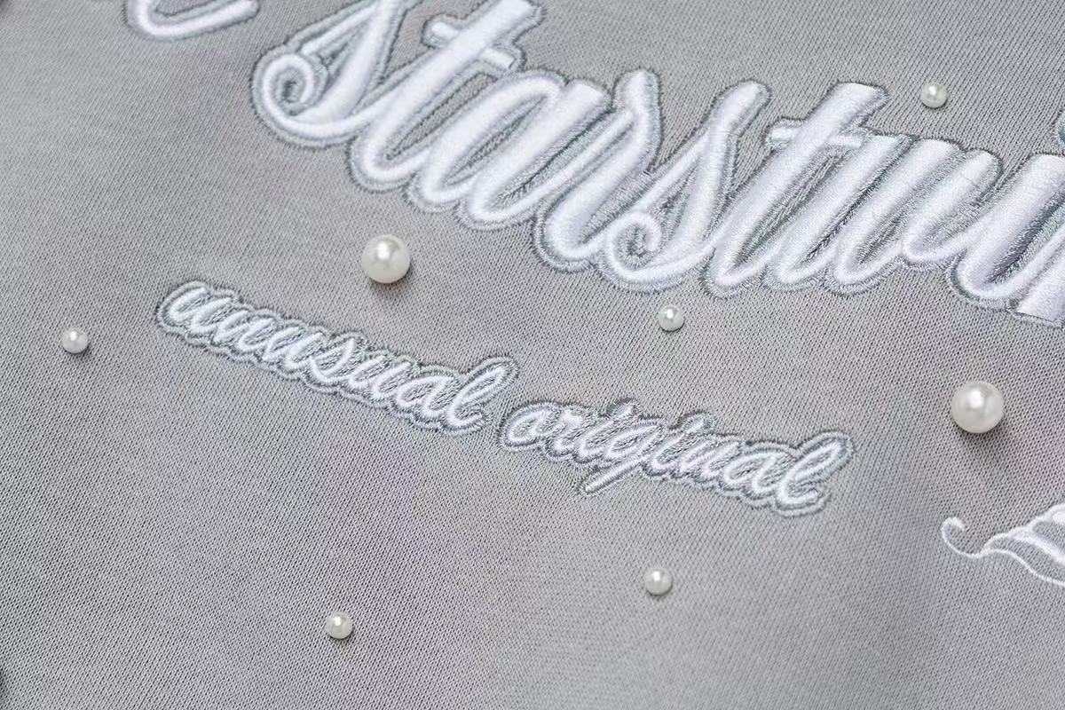 Madxmarx Rhinestone Script Pullover Hoodie