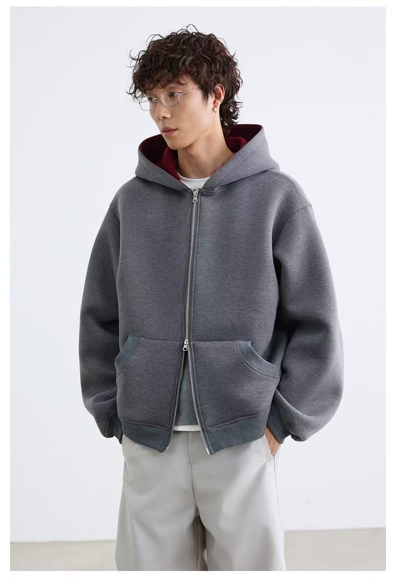 Madxmarx Dual-Layer Cozy Zip-Hoodie