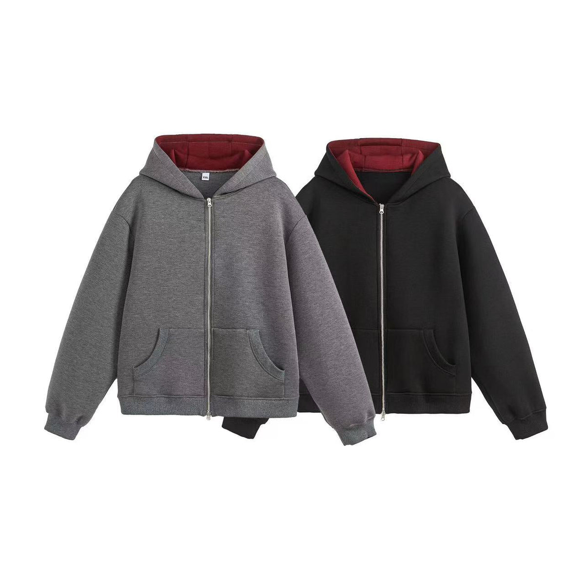 Madxmarx Dual-Layer Cozy Zip-Hoodie