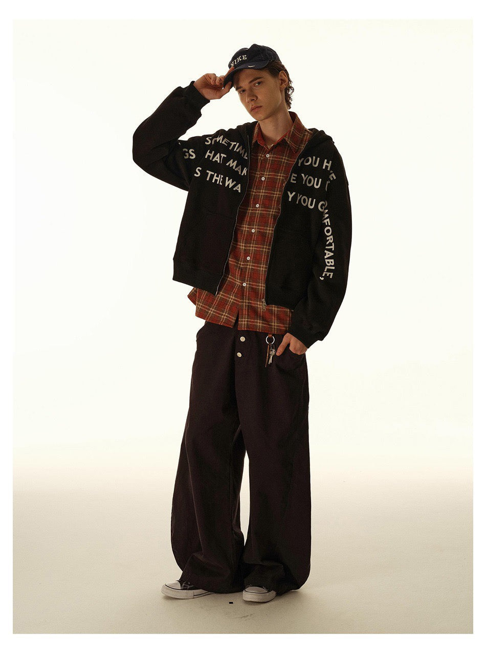 Madxmarx Printed Zip-Up Hoodie