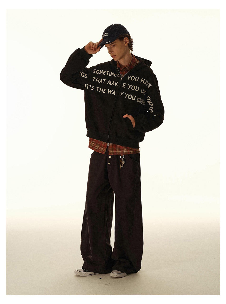 Madxmarx Printed Zip-Up Hoodie