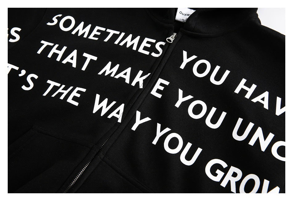 Madxmarx Printed Zip-Up Hoodie