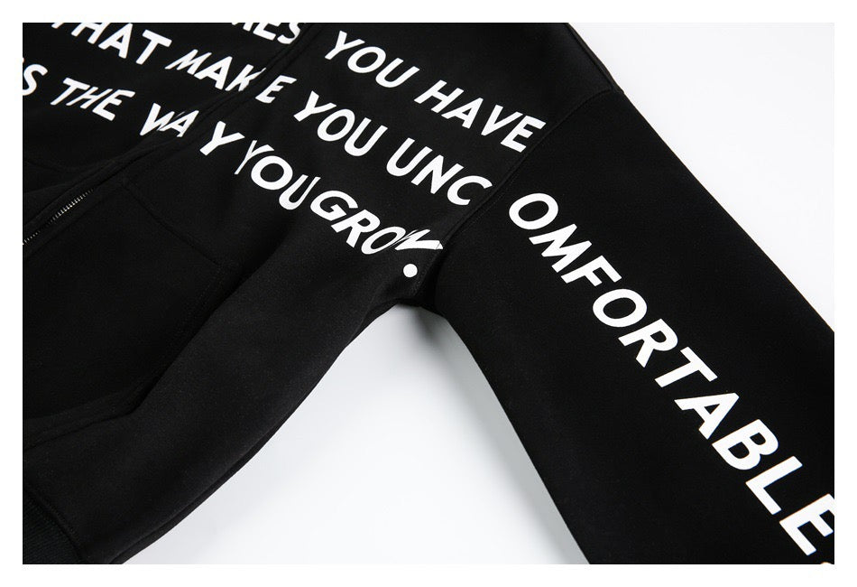 Madxmarx Printed Zip-Up Hoodie
