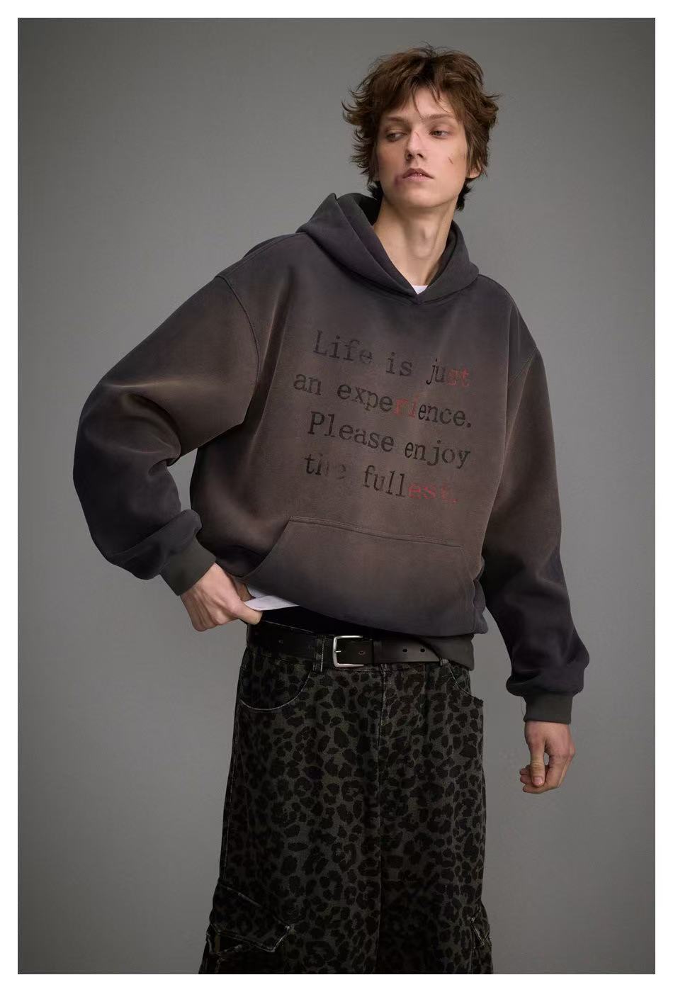 Madxmarx “Life Is Just an Experience” Washed Hoodie