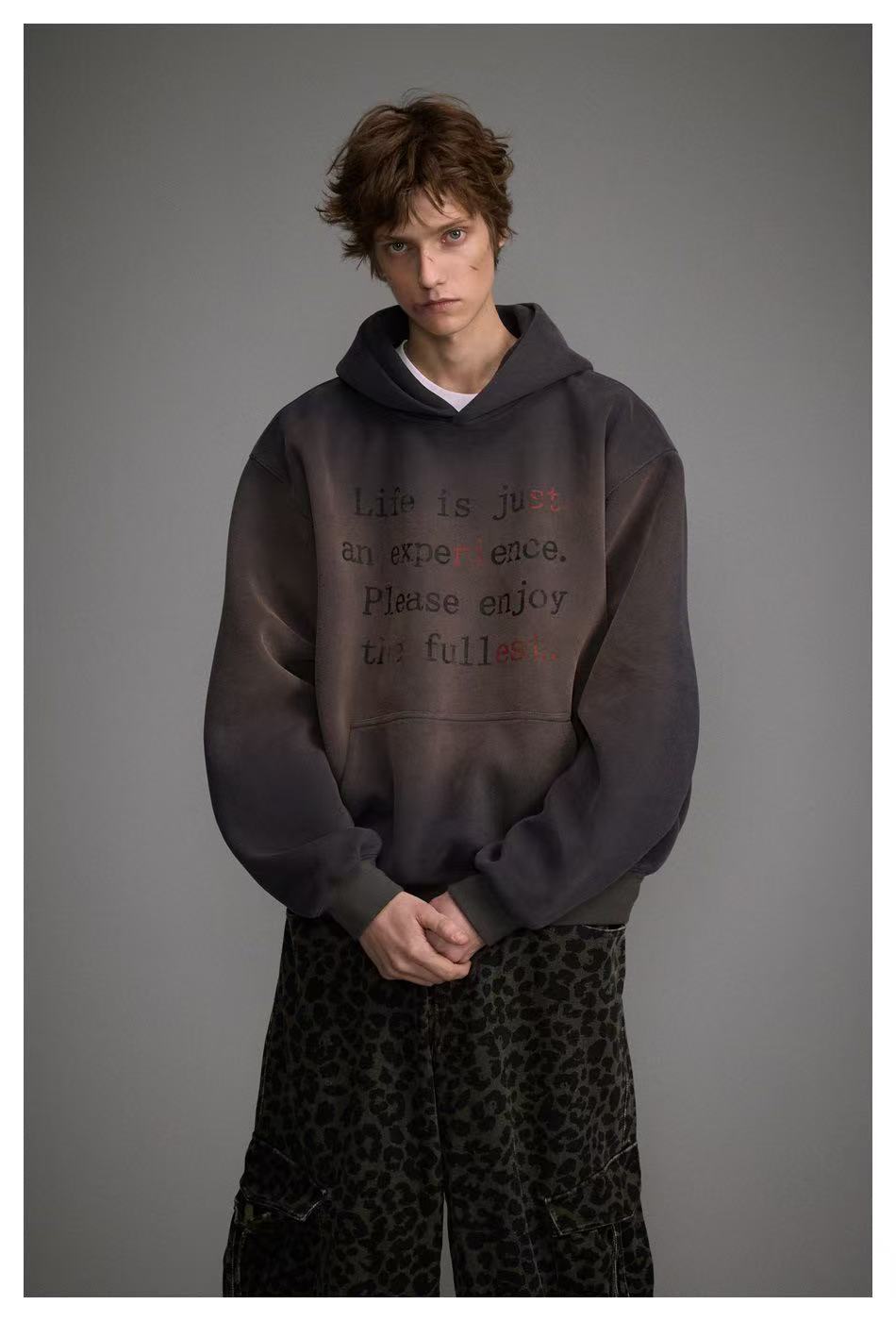 Madxmarx “Life Is Just an Experience” Washed Hoodie