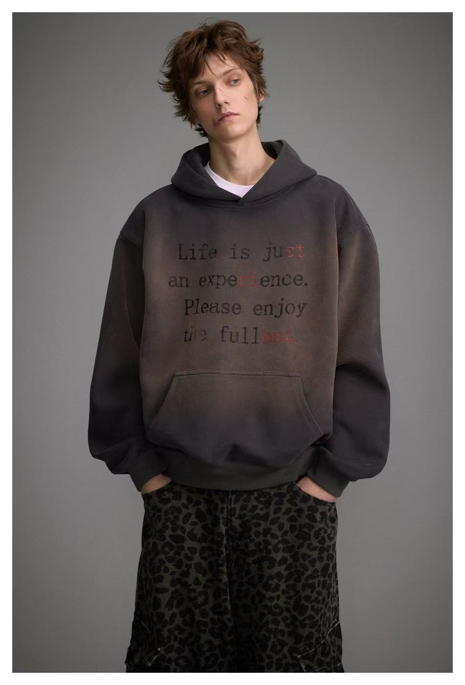 Madxmarx “Life Is Just an Experience” Washed Hoodie