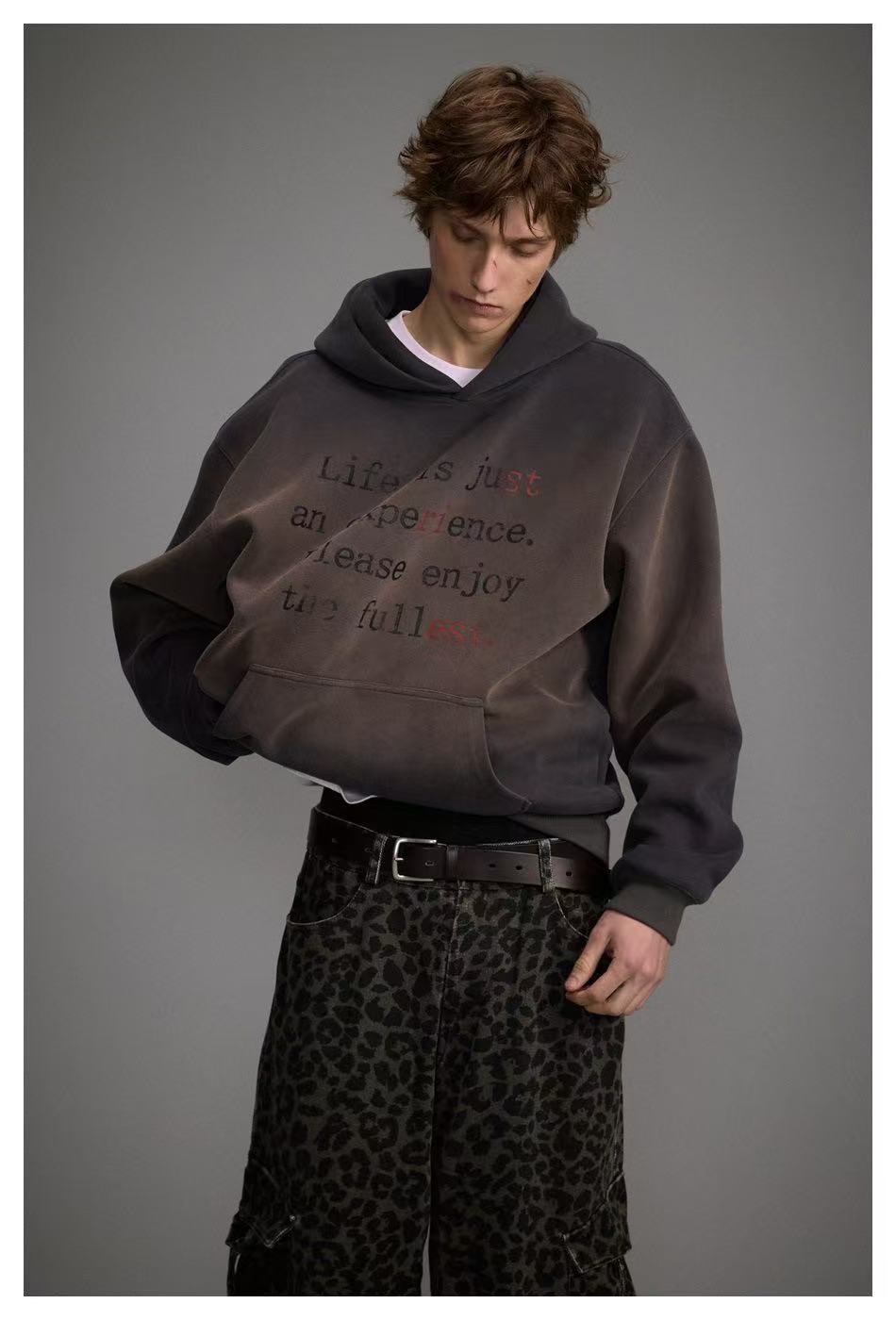 Madxmarx “Life Is Just an Experience” Washed Hoodie