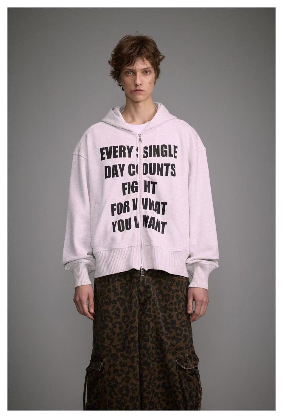Madxmarx “Every Single Day” Zip-Up Hoodie