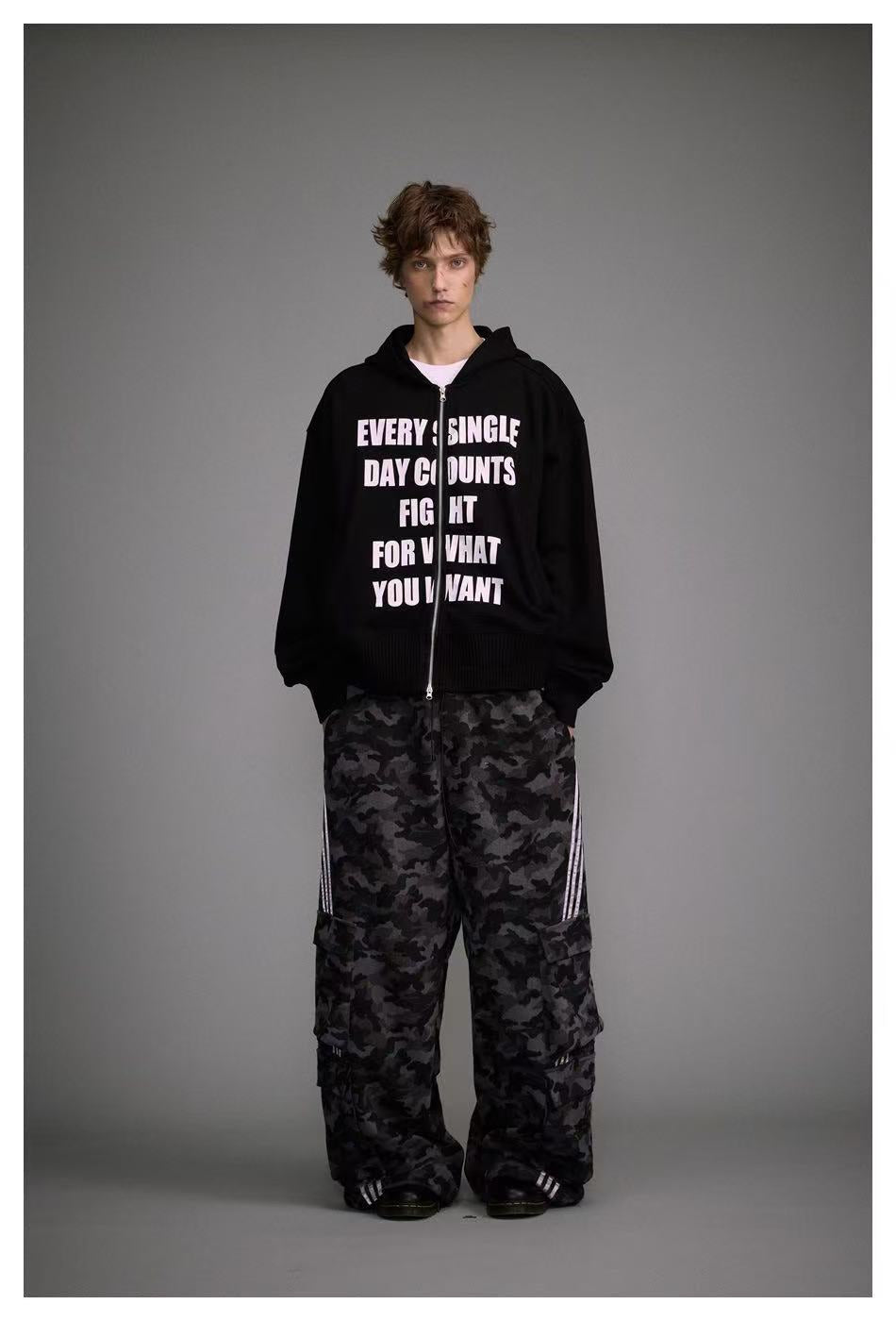 Madxmarx “Every Single Day” Zip-Up Hoodie