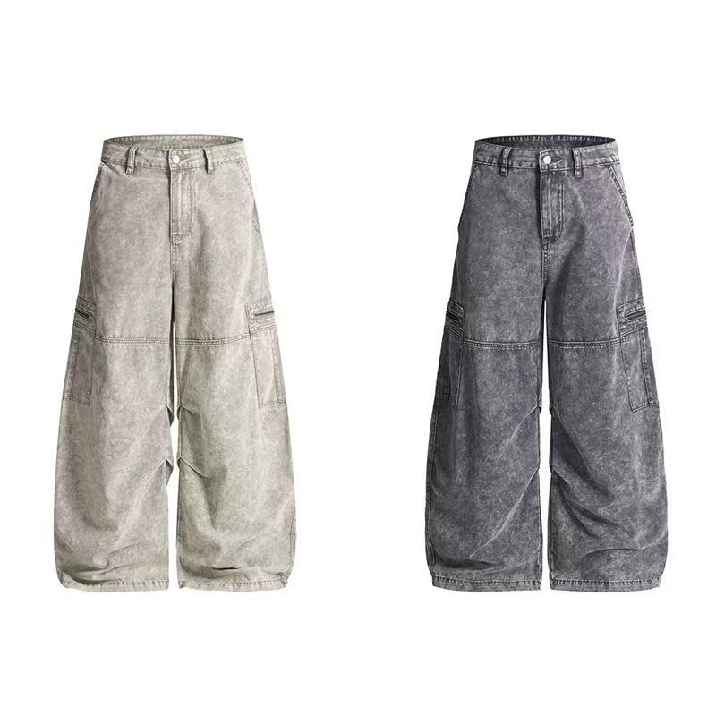 Madxmarx Vintage Wash Wide-Leg Pants